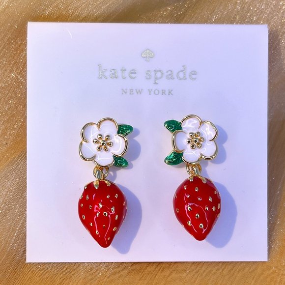 Kate Spade Picnic Perfect Strawberry Drop Earrings - Picture 2 of 10
